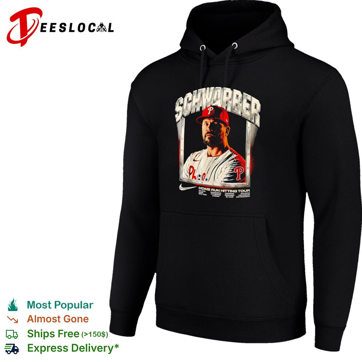 Kyle Schwarber Philadelphia Phillies Home Run Hitting Tour shirt