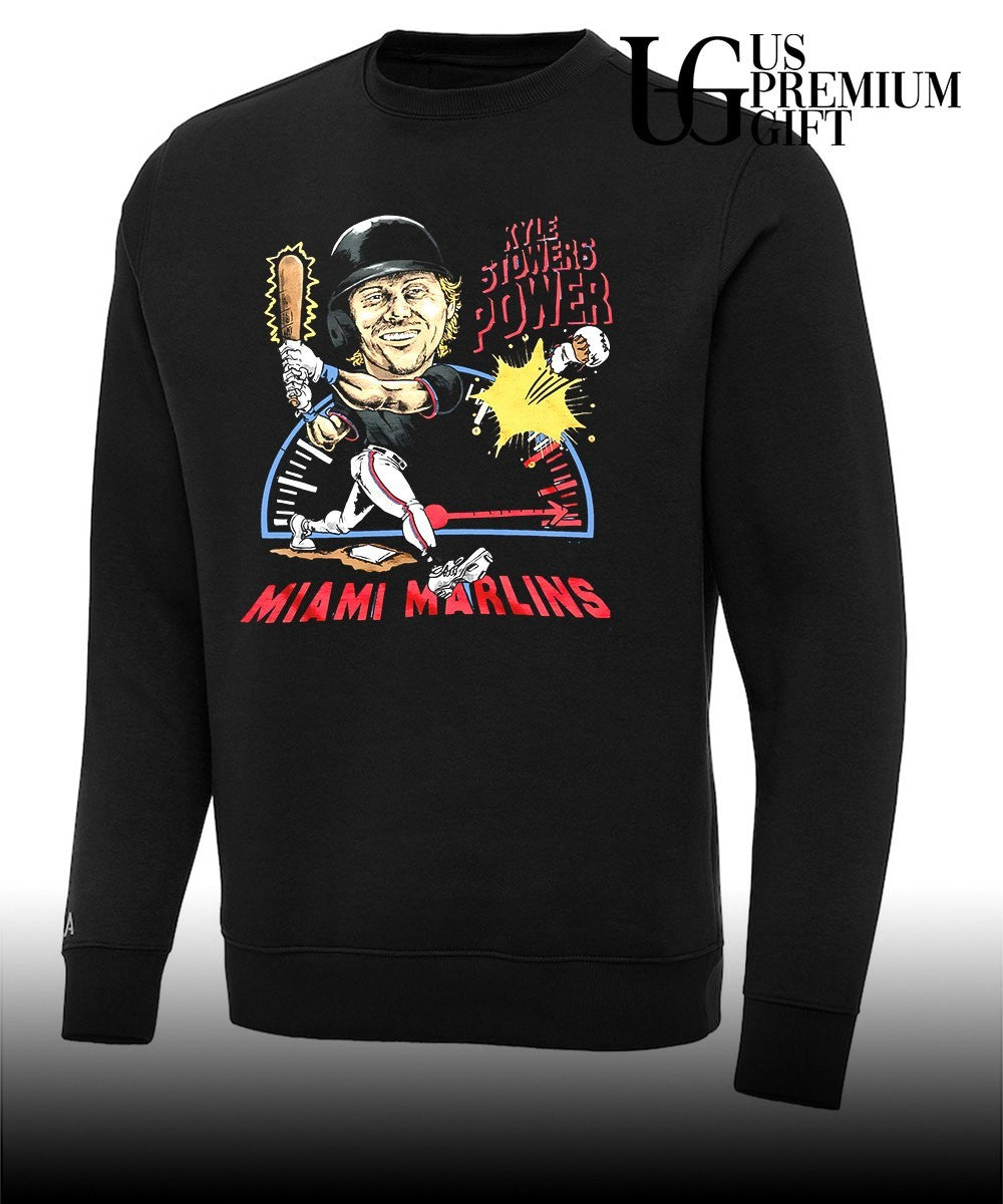 Kyle Stowers Power Miami Marlins baseball caricature signature shirt