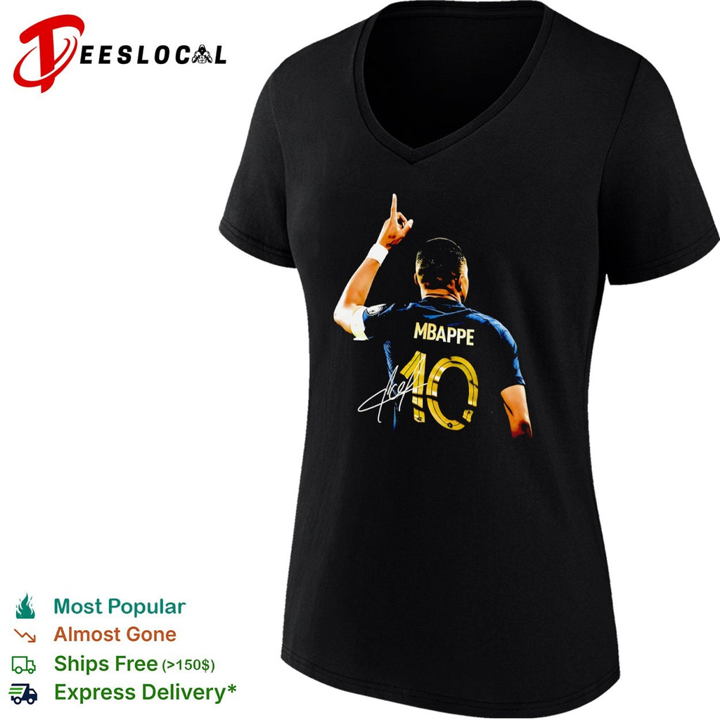 Kylian Mbappe France National Team Number 10 Signature shirt
