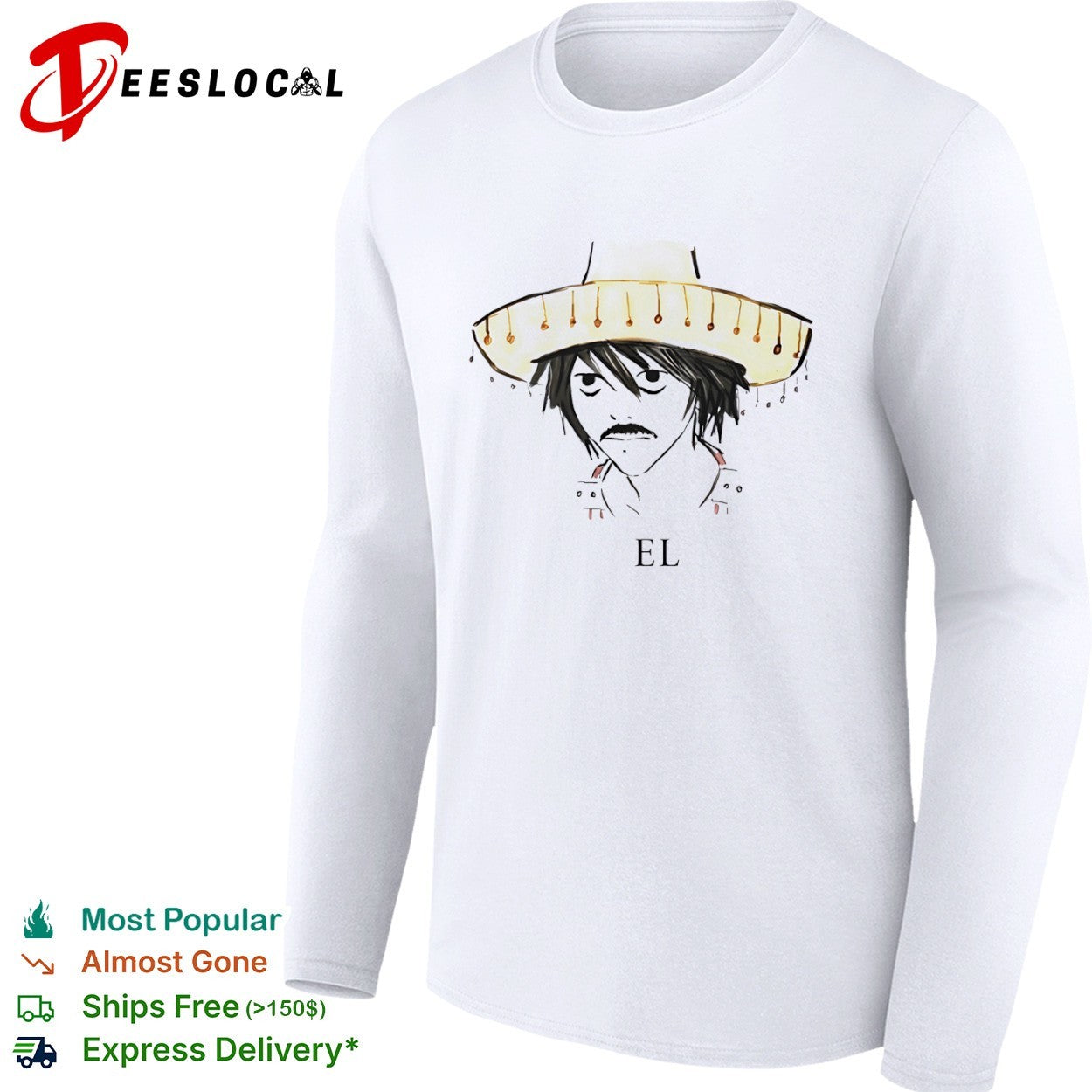 L Lawliet El Sombrero Parody Death Note shirt