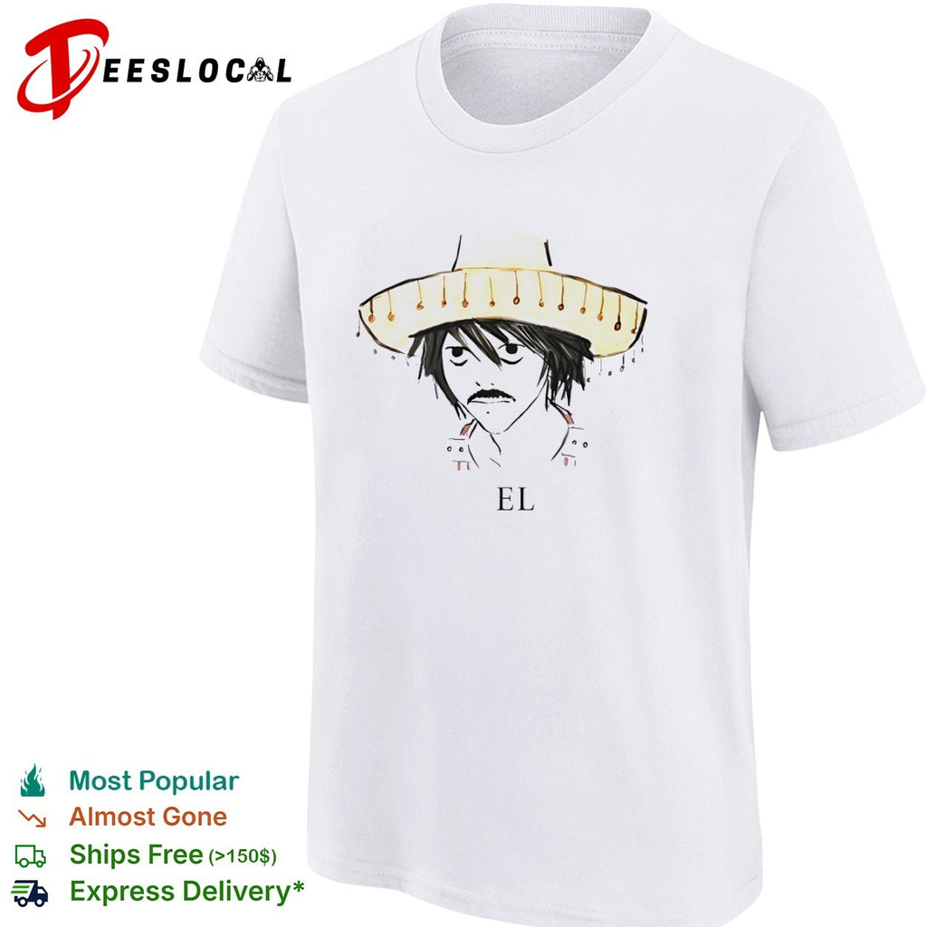 L Lawliet El Sombrero Parody Death Note shirt
