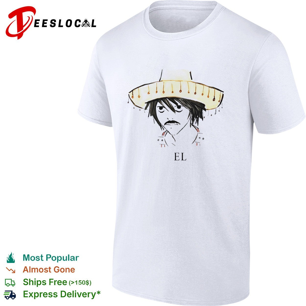 L Lawliet El Sombrero Parody Death Note shirt