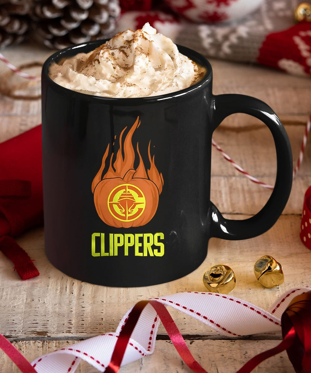 LA Clippers flaming pumpkin Halloween 2025 shirt
