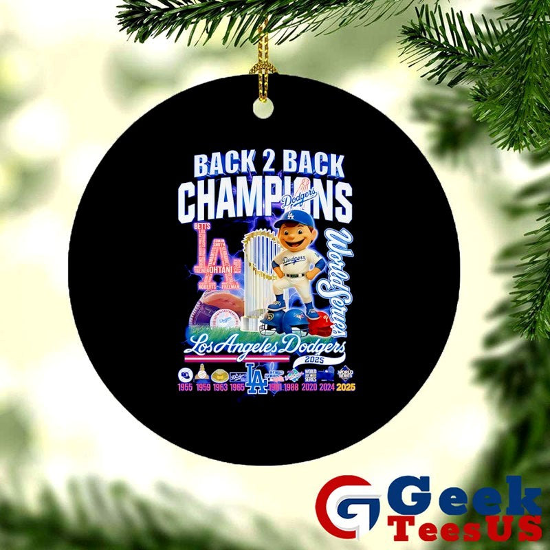 LA Dodgers Back 2 Back World Series Champs 2025 mascot shirt