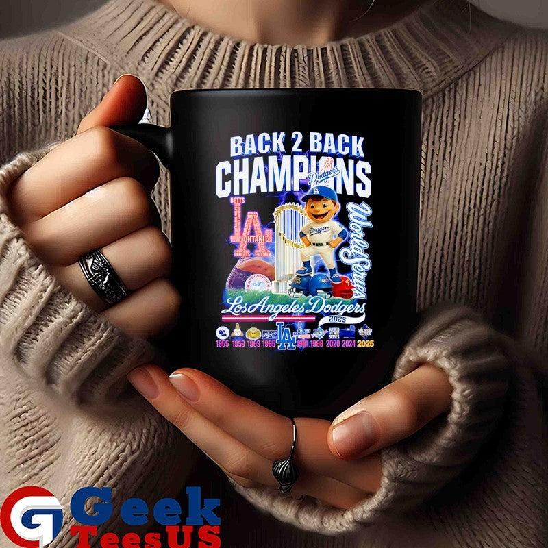 LA Dodgers Back 2 Back World Series Champs 2025 mascot shirt