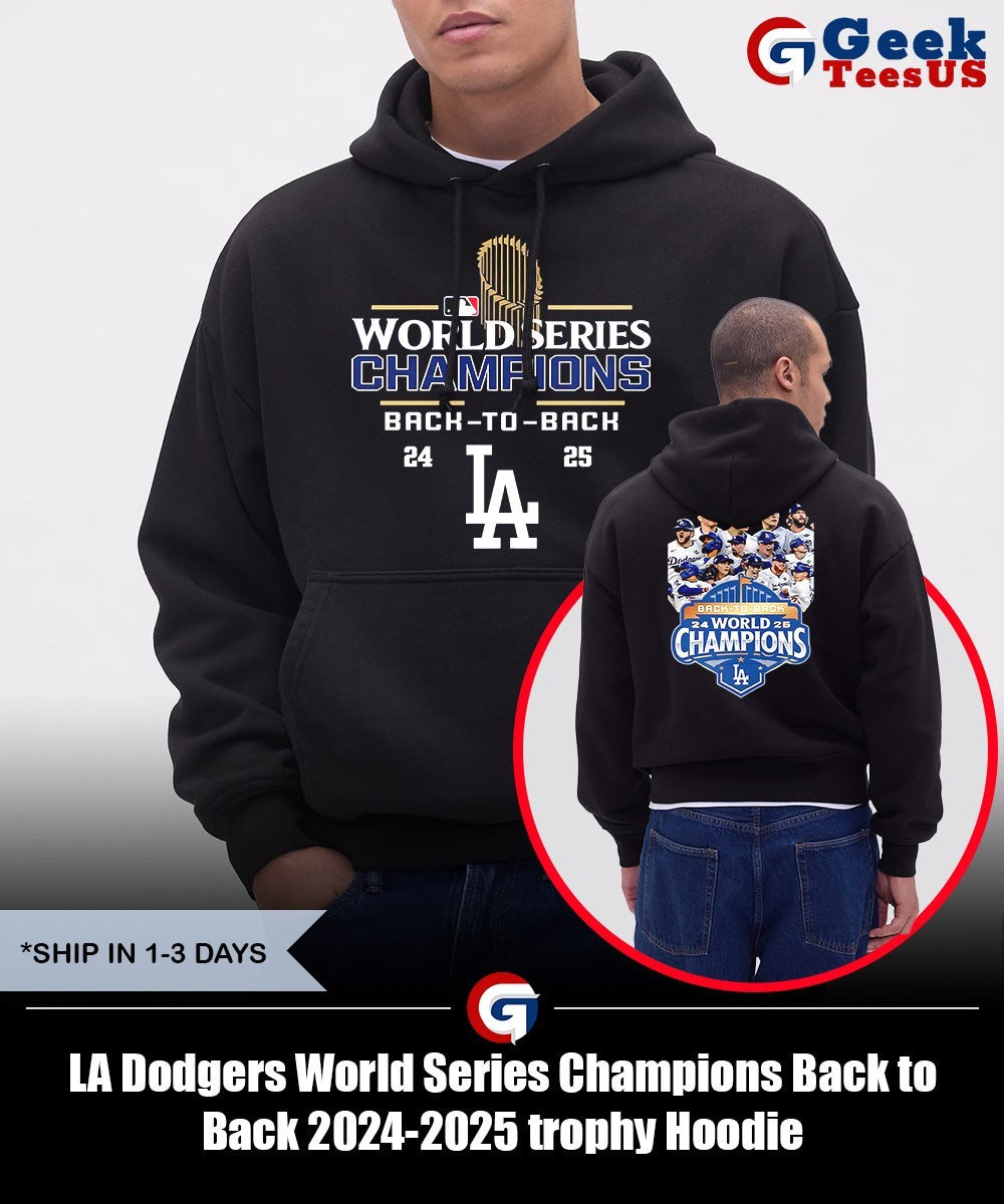 LA Dodgers World Series Champions Back to Back 2024-2025 trophy shirt