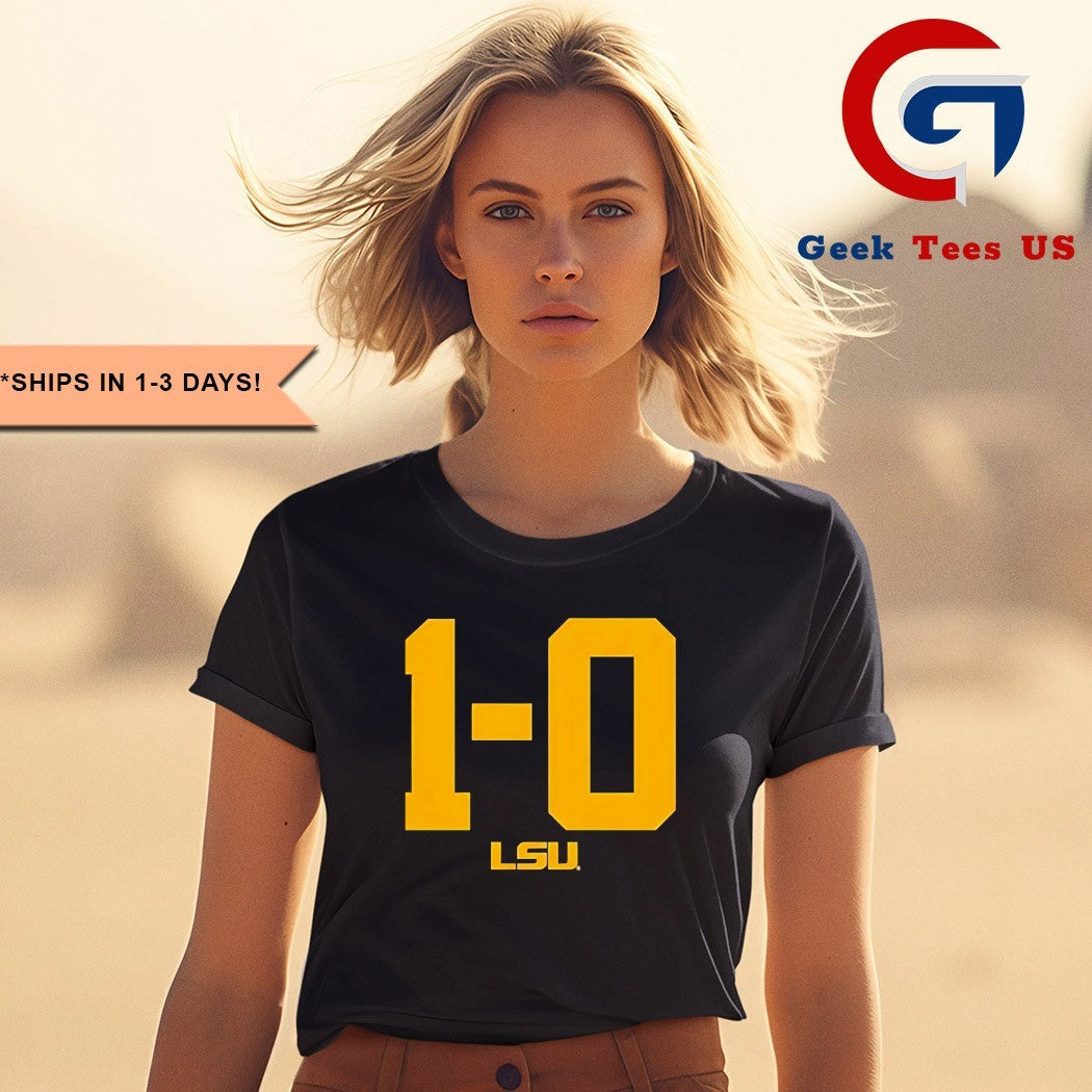 LSU Tiger football 1-0 win shirt