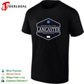 Lancaster Pennsylvania established 1729 badge with state seal and outline shirt