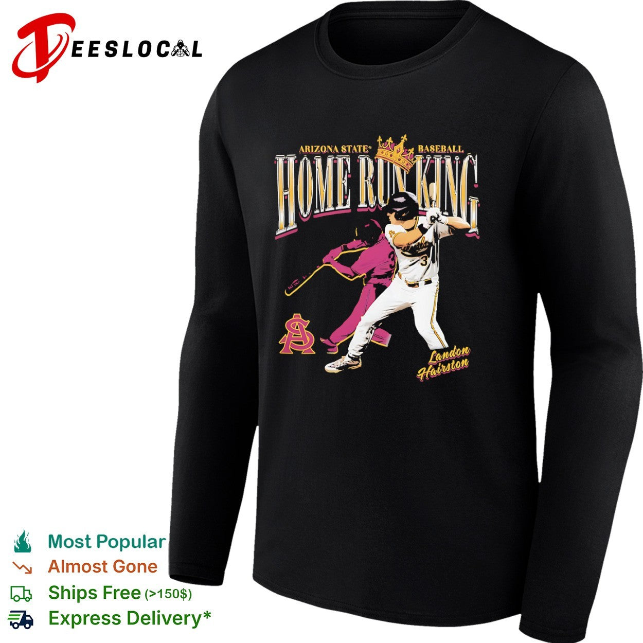 Landon Hairston Arizona State Sun Devils baseball Home Run King shirt