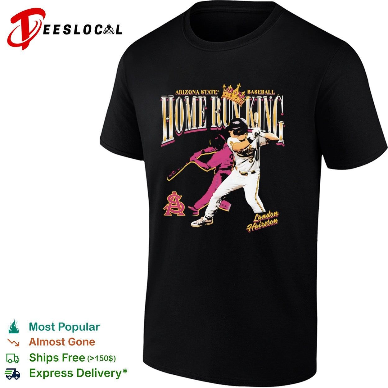 Landon Hairston Arizona State Sun Devils baseball Home Run King shirt