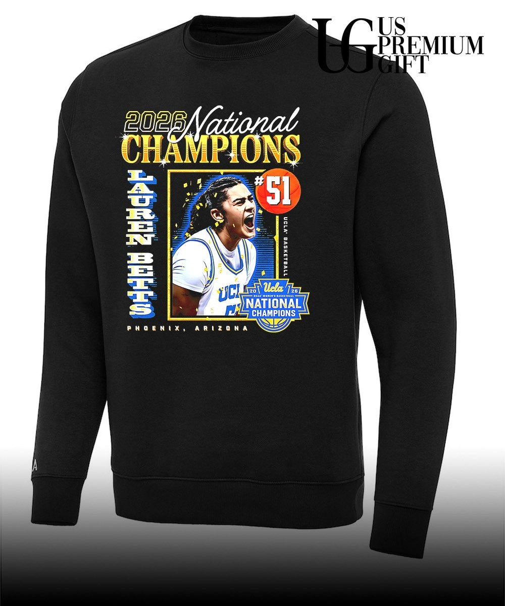 Lauren Betts UCLA Bruins 2026 Basketball Women’s Championship shirt