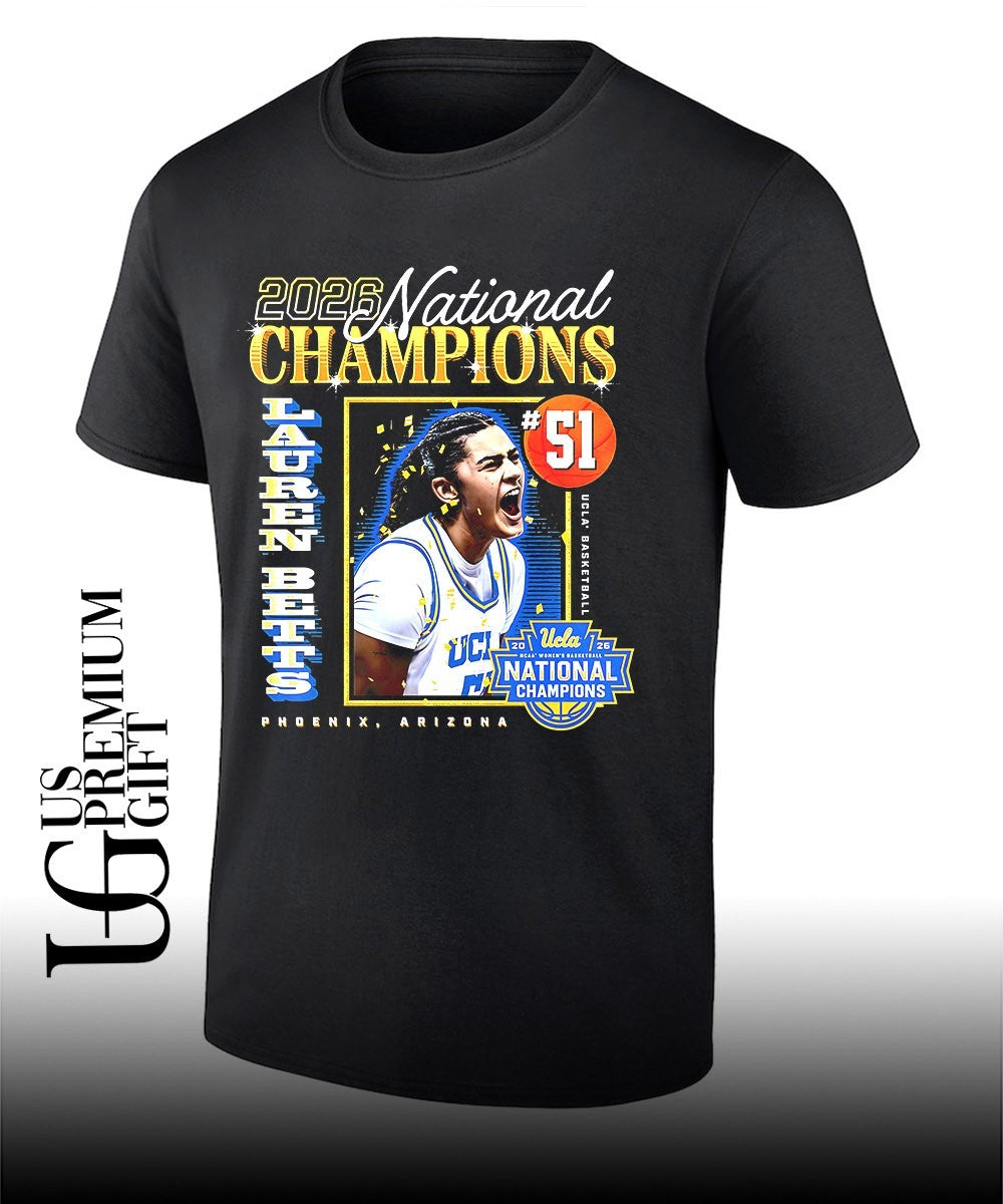Lauren Betts UCLA Bruins 2026 Basketball Women’s Championship shirt