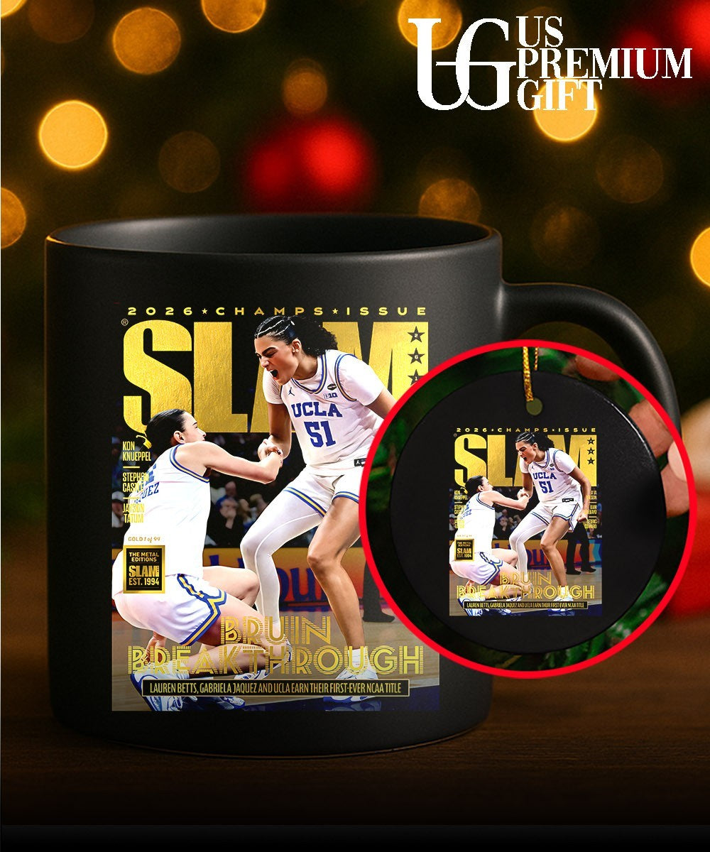 Lauren Betts and Gabriela Jaquez UCLA Bruins Breakthrough 2026 Champs Issue shirt