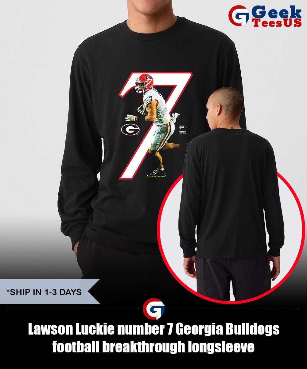 Lawson Luckie number 7 Georgia Bulldogs football breakthrough shirt