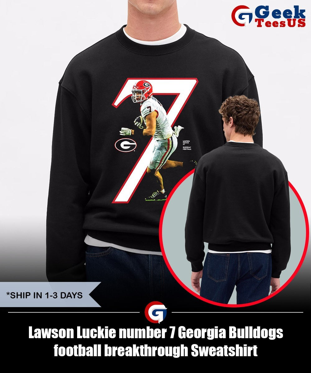 Lawson Luckie number 7 Georgia Bulldogs football breakthrough shirt