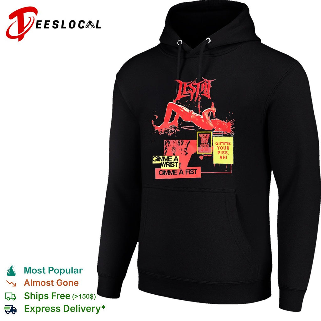 Lestat with Gimme Your Hips and Gimme Your Piss s shirt
