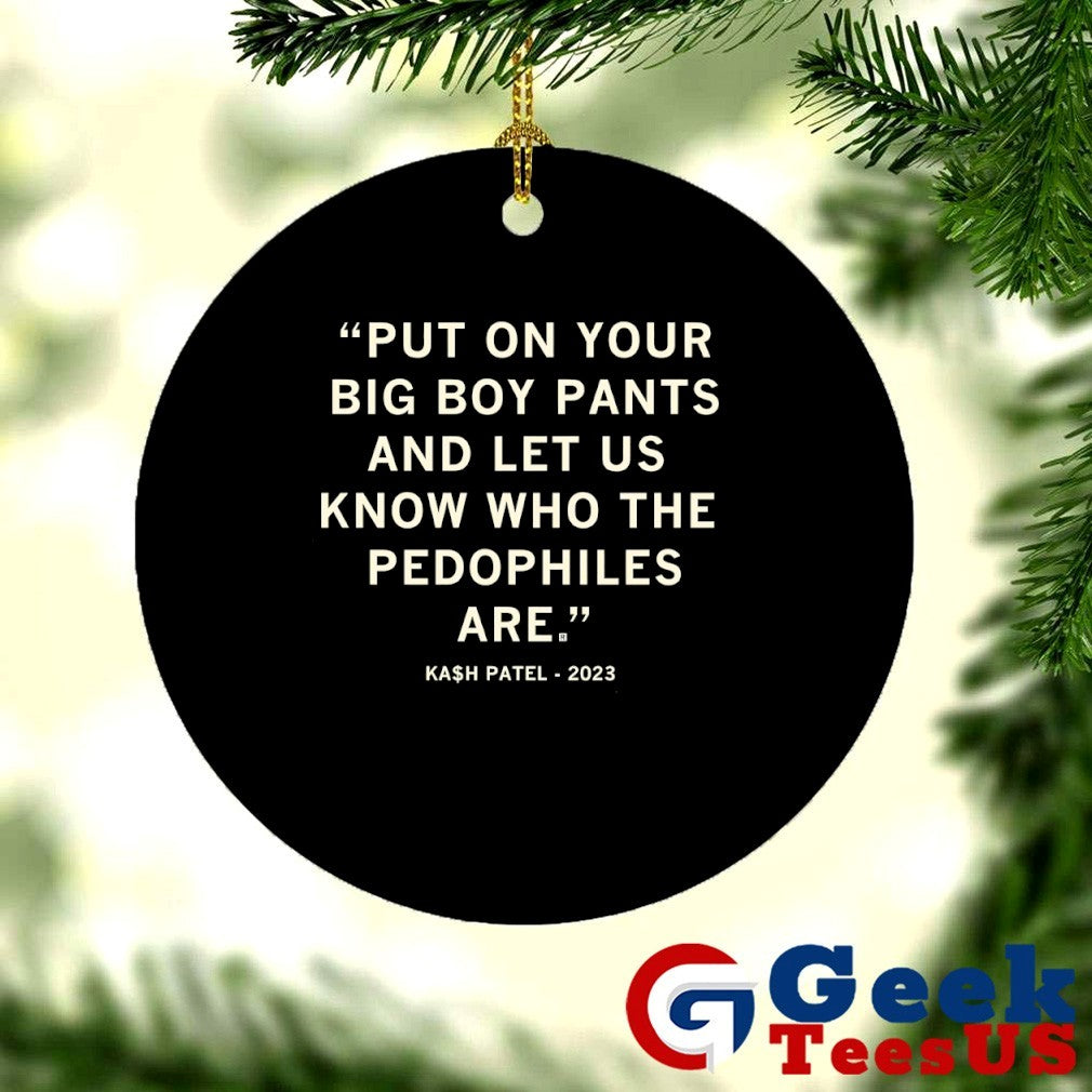 Let us know who the pedophiles are Kash Patel quote T-shirt