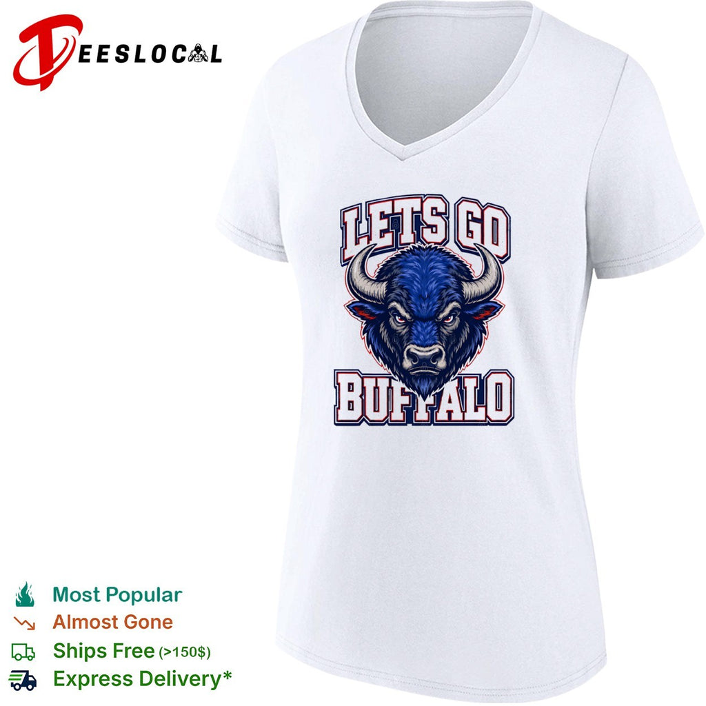 Lets Go Buffalo Bison Mascot Sports Football shirt