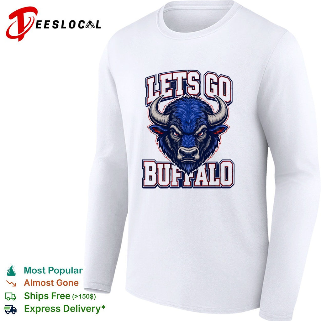 Lets Go Buffalo Bison Mascot Sports Football shirt