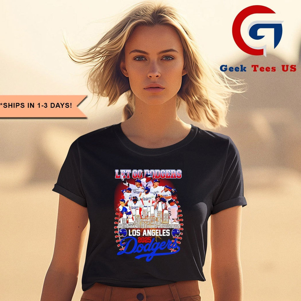Let’s Go Dodgers Los Angeles Dodgers players names 2025 National League Champions shirt