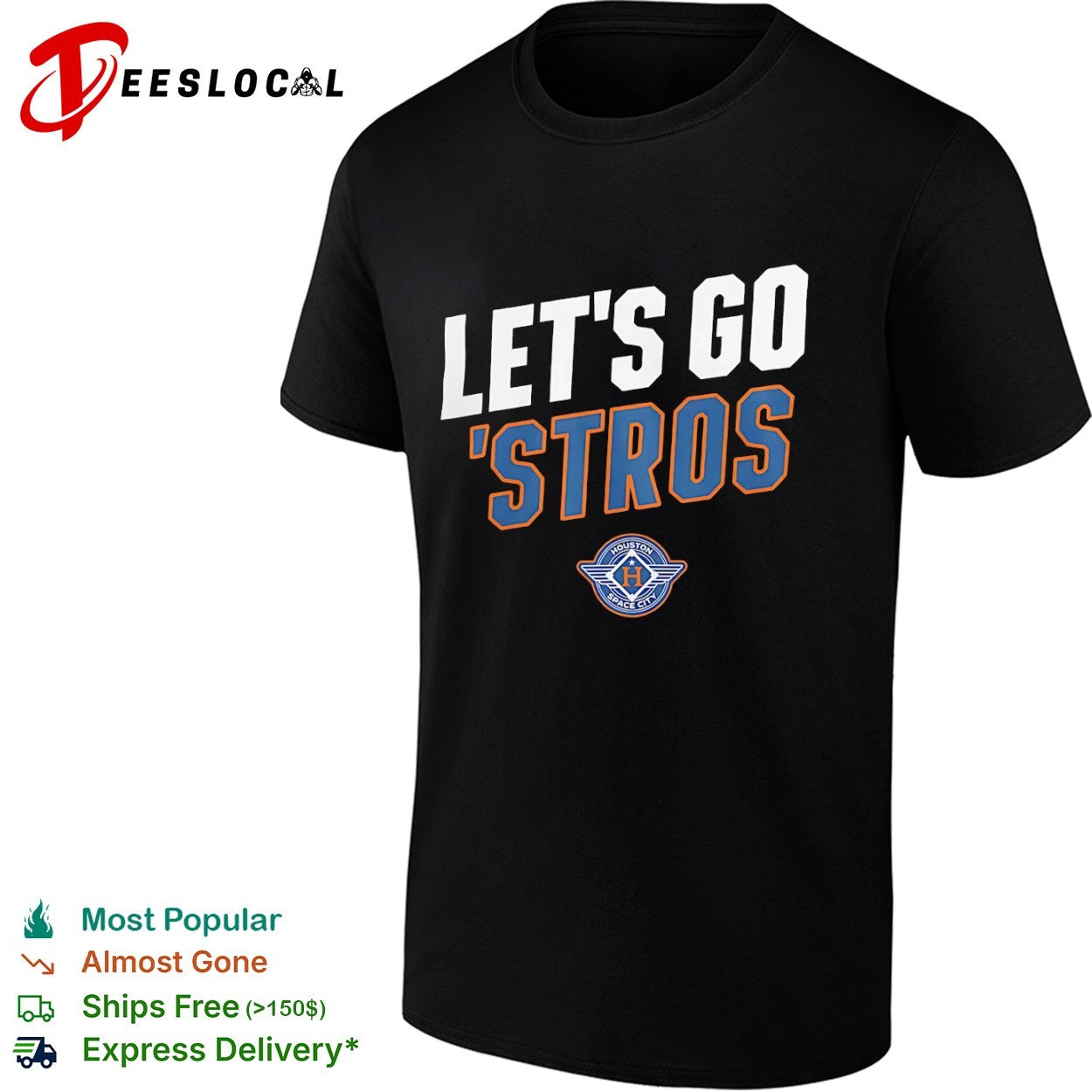 Let’s Go ‘Stros Houston Space City MLB Baseball shirt