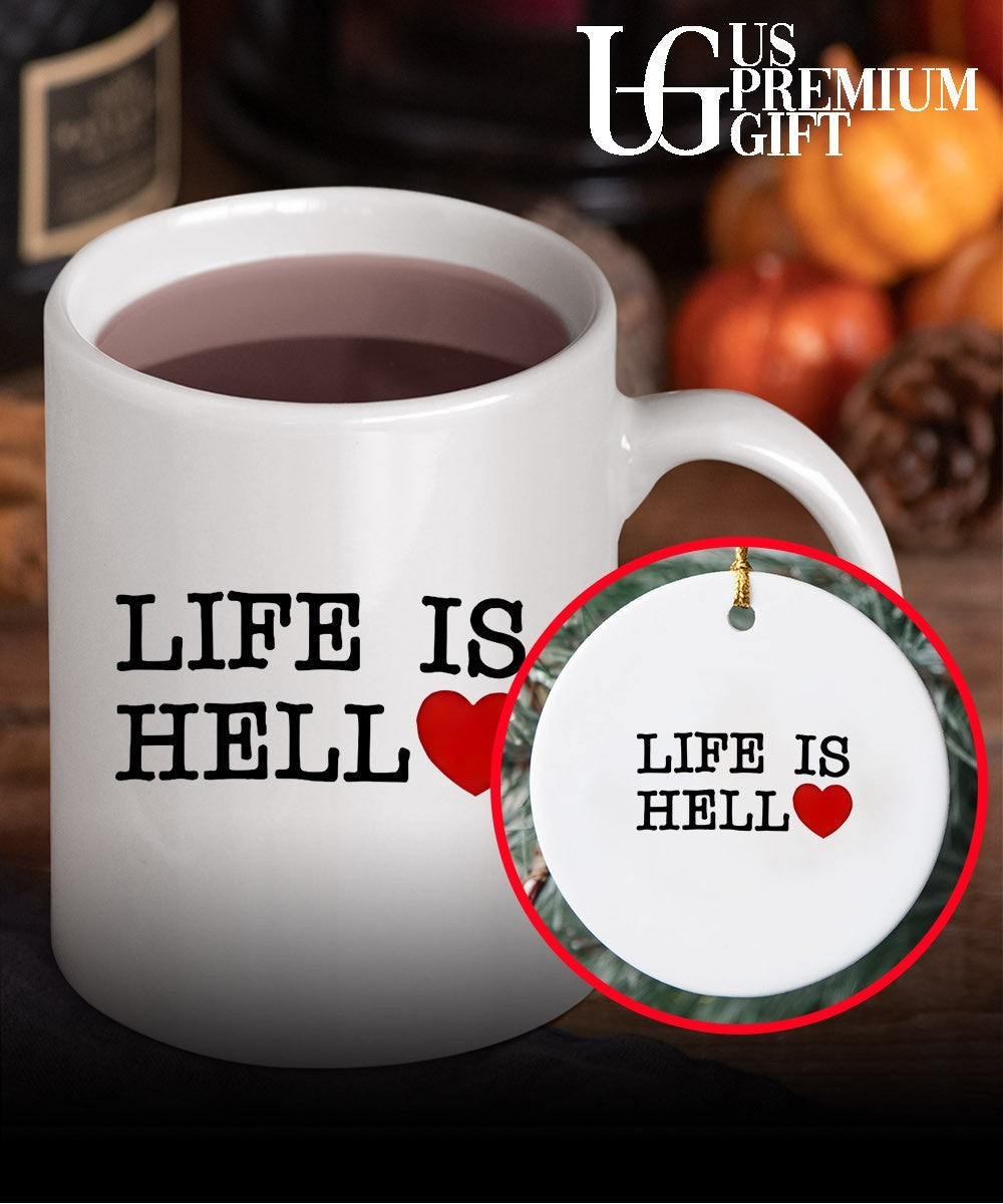 Life is hell heart shirt