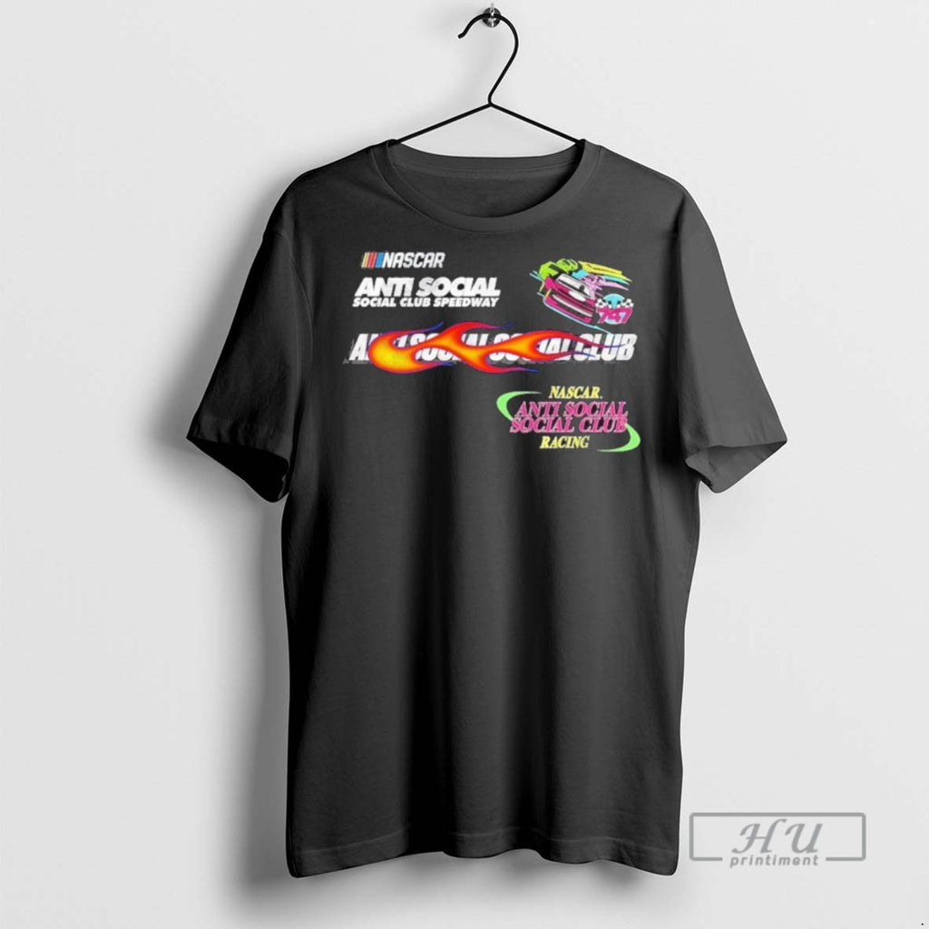Limited Edition Anti Social Social Club X Nascar Racing Graphic Tee Shirt Sweatshirt Hoodies