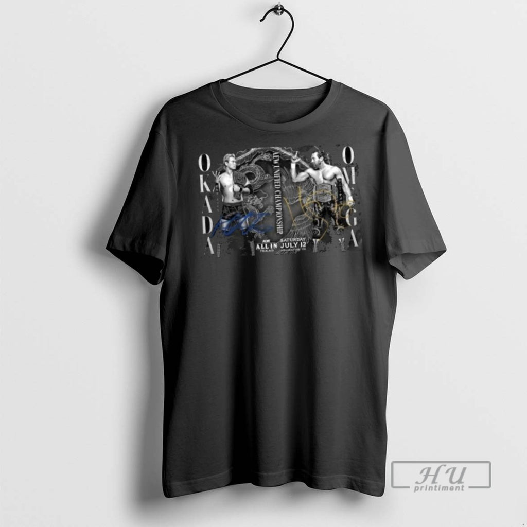 Limited Edition Autographed Matchup Monday Kazuchika Okada Vs Kenny Omega Aew All In Texas