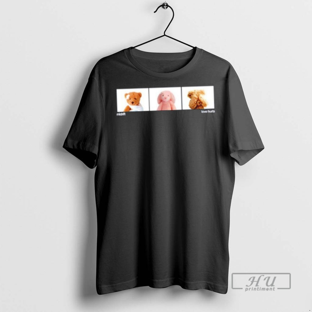 Limited Edition Bear Midrift Love Hurts Graphic Tee Shirt Sweatshirt Hoodies