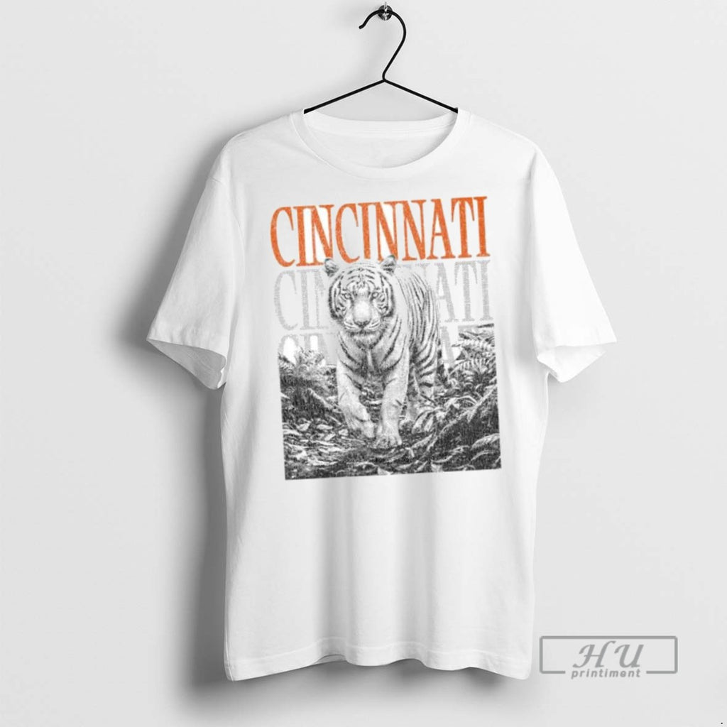 Limited Edition Cincinnati Cyclones Jungle Vibes White Tiger Ornaments Graphic Tee Shirt Sweatshirt Hoodies