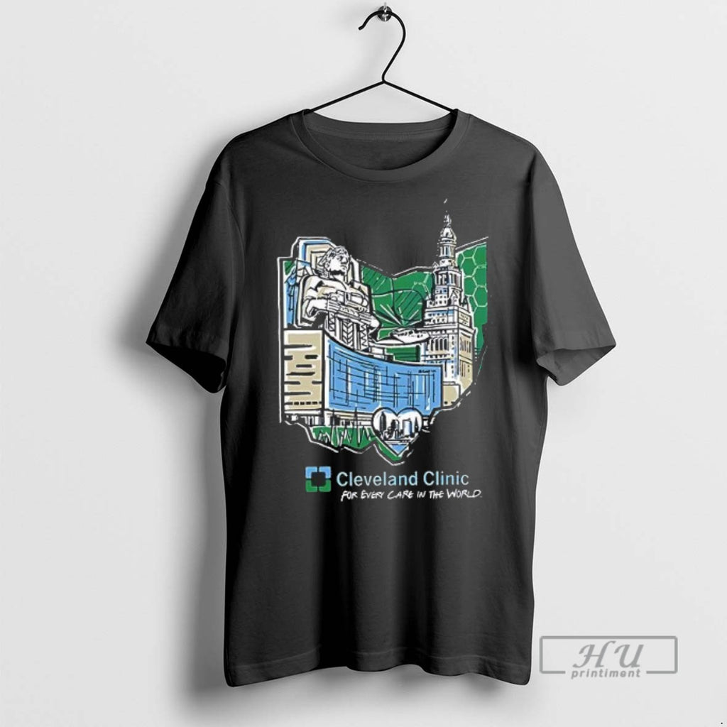 Limited Edition Cleveland Clinic Ohio For Every Care In The World Graphic Tee Shirt