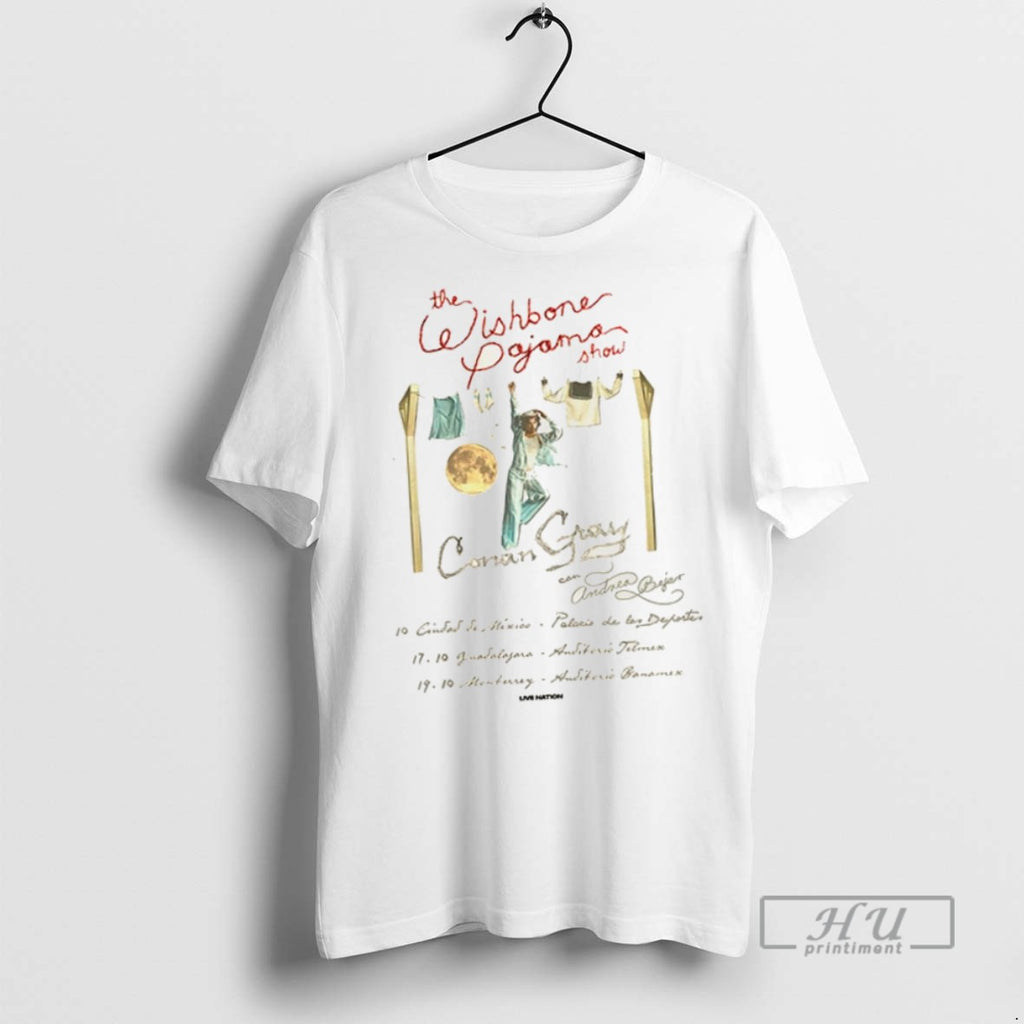 Limited Edition Conan Gray The Wishbone Pajama Show Mexico Schedule Two Sided Mockup Two Side