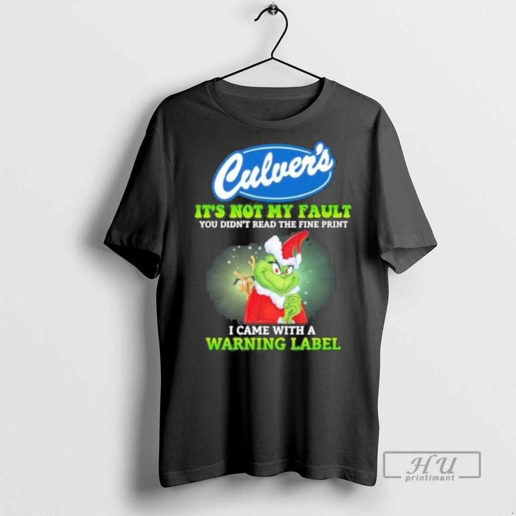 Limited Edition Culvers Santa Grinch Its Not My Fault I Came With A Warning Label