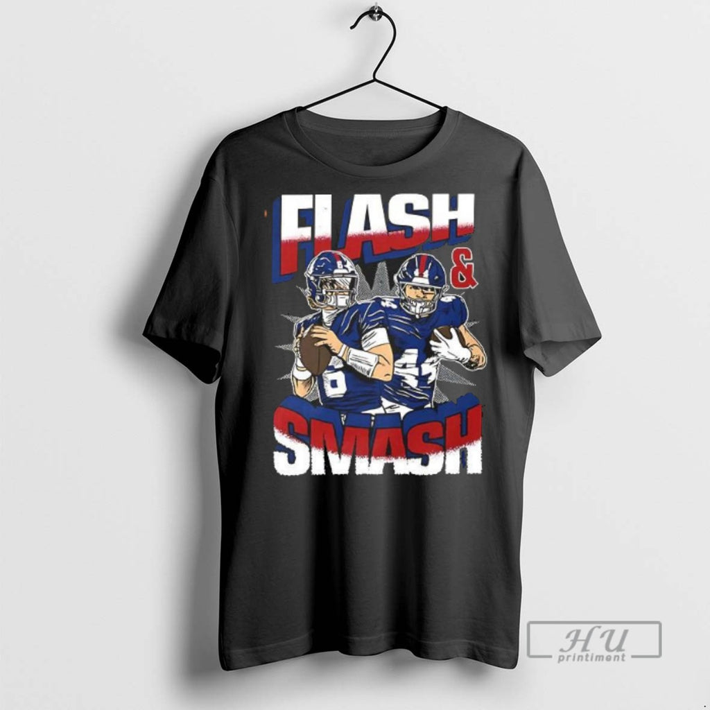 Limited Edition Flash And Smash New York Giants Graphic Tee Shirt Sweatshirt Hoodies