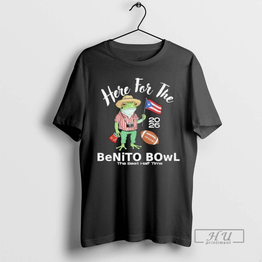 Limited Edition Frog Here For The Benito Bowl 2026 The Best Half Time Graphic Tee