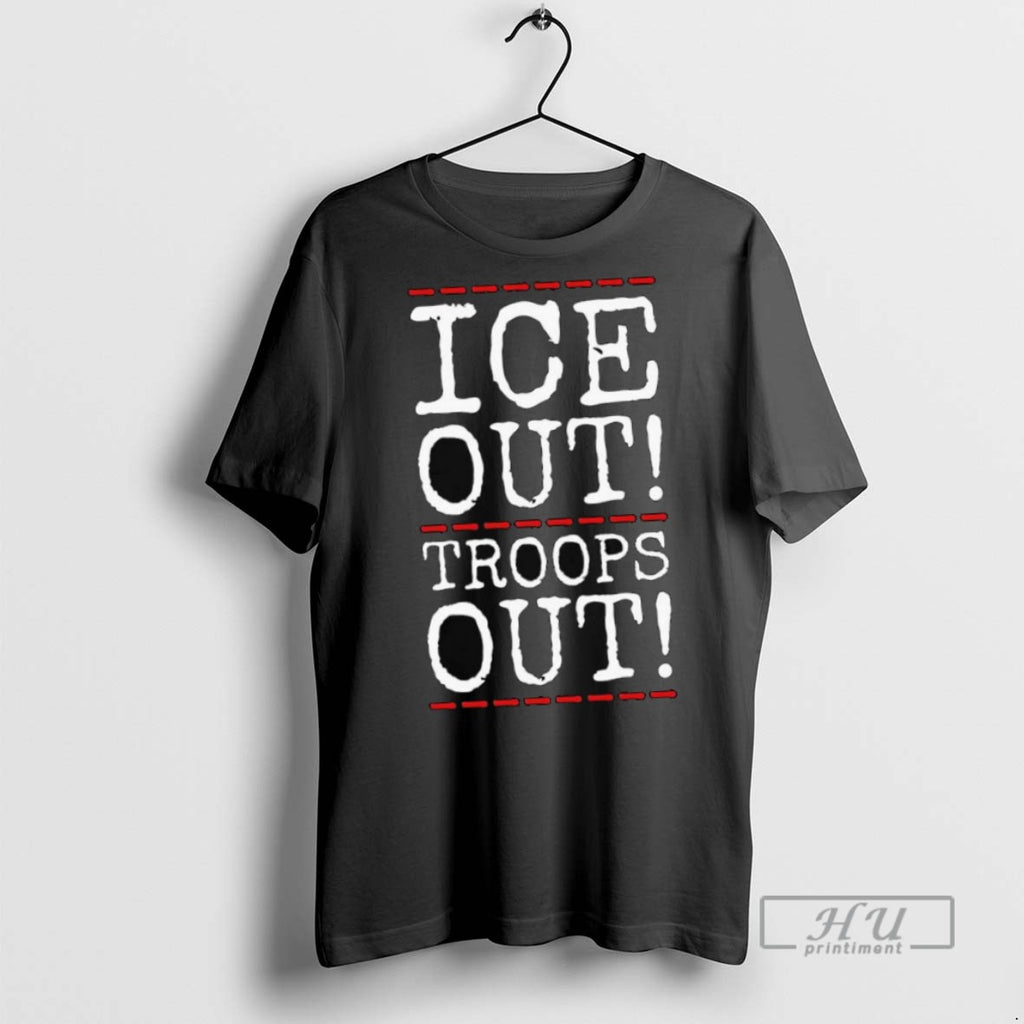 Limited Edition Ice Out Troops Out Abolish Ice Anti Trump Long Sleve Graphic