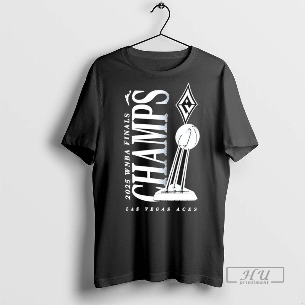 Limited Edition Las Vegas Aces 2025 Wnba Finals Champions Trophy Graphic Tee Shirt Sweatshirt Hoodies