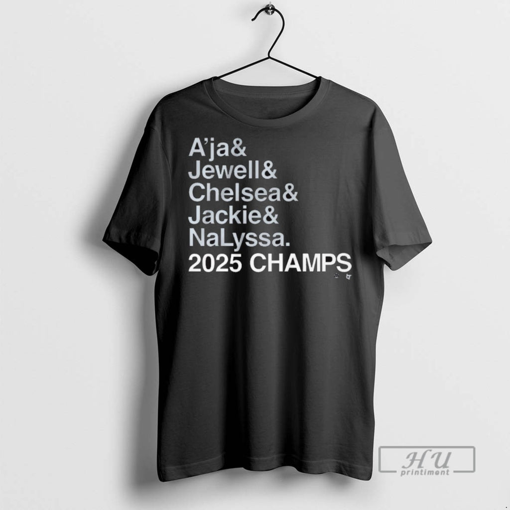 Limited Edition Las Vegas Aces Basketball Ampersand 2025 Champs Aja Jewell Chelsea Jackie Nalyssa Graphic