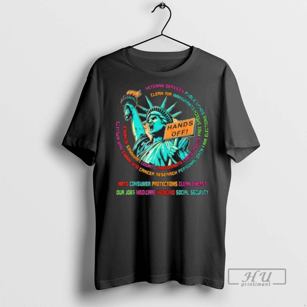 Limited Edition Liberty Statue Hands Off Freedom Protest Graphic Tee Shirt Sweatshirt Hoodies