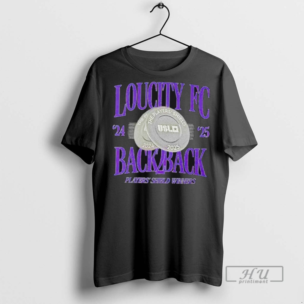 Limited Edition Louisville City Fc 2025 Players Shield Winners Back To Back Champions Graphic Tee