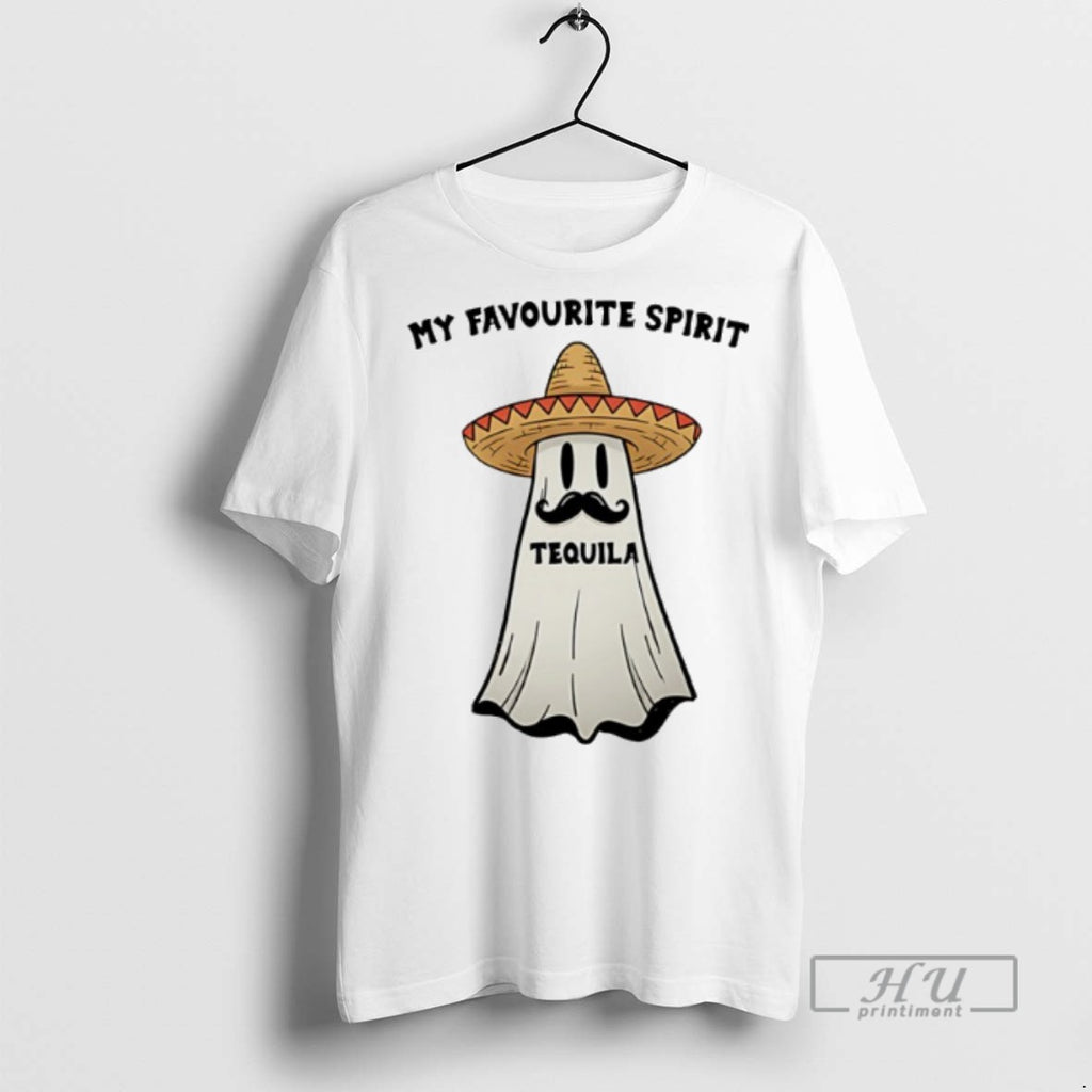 Limited Edition Mexican Ghost My Favouirte Spirit Tequila Halloween Graphic Tee Shirt Sweatshirt Hoodies