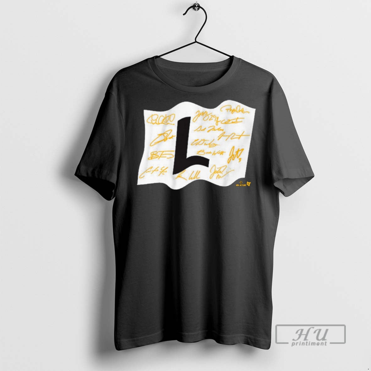 Limited Edition Milwaukee Brewers Baseball Mlb Fly The L Flag Signatures Graphic Tee Shirt