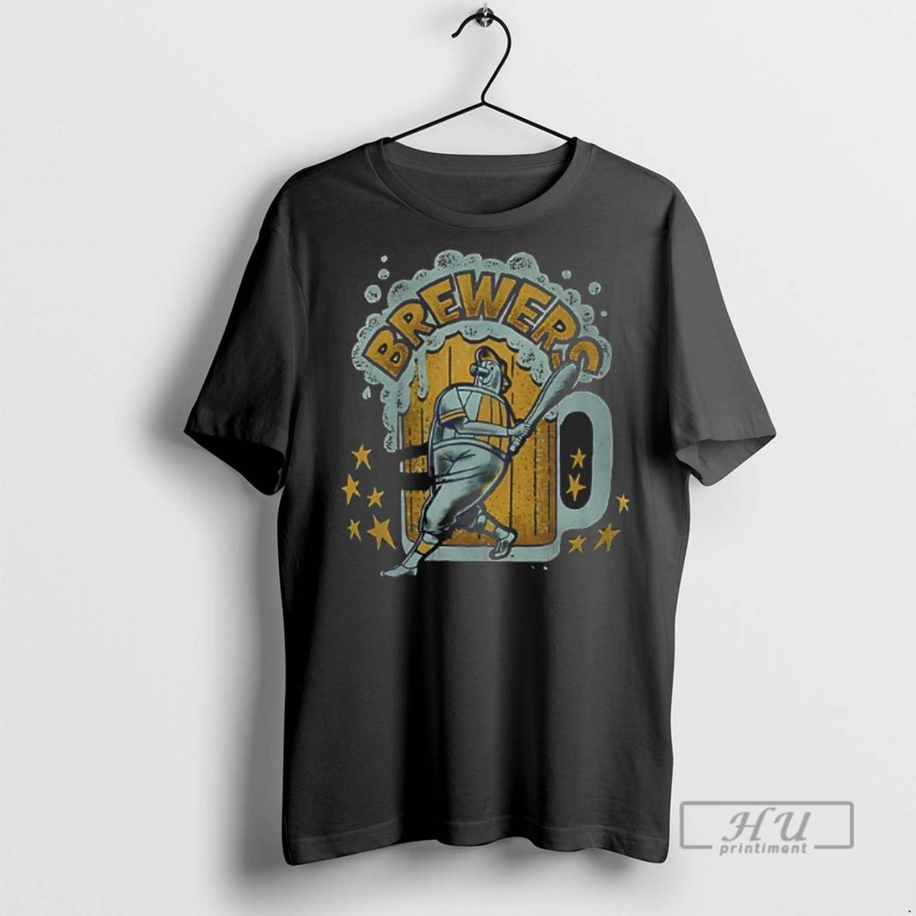 Limited Edition Milwaukee Brewers Black Sigma Franklin Vintange Graphic Tee Shirt Sweatshirt Hoodies