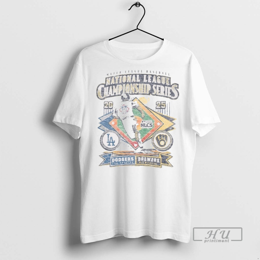 Limited Edition Milwaukee Brewers Vs La Dodgers Mlb 2025 Nlcs Matchup Dueling Vintage Graphic Tee