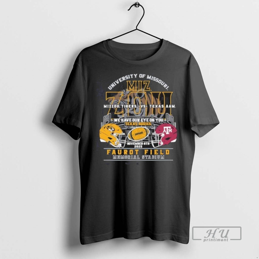 Limited Edition Mizzou Tigers Game Day Vs Texas Am Aggies 2025 Graphic Tee Shirt