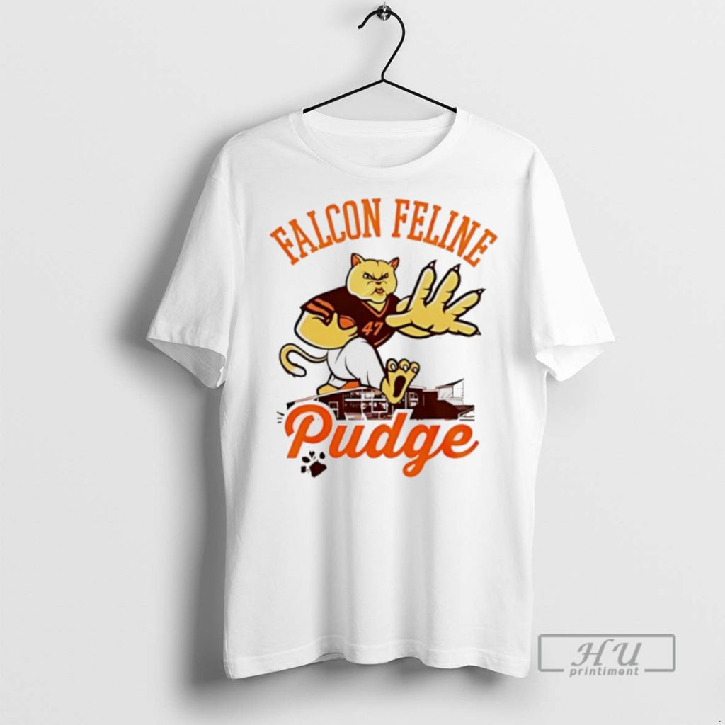 Limited Edition Pudge The Cat Bgsu Football 2025 Mascot Graphic Tee Shirt Sweatshirt Hoodies