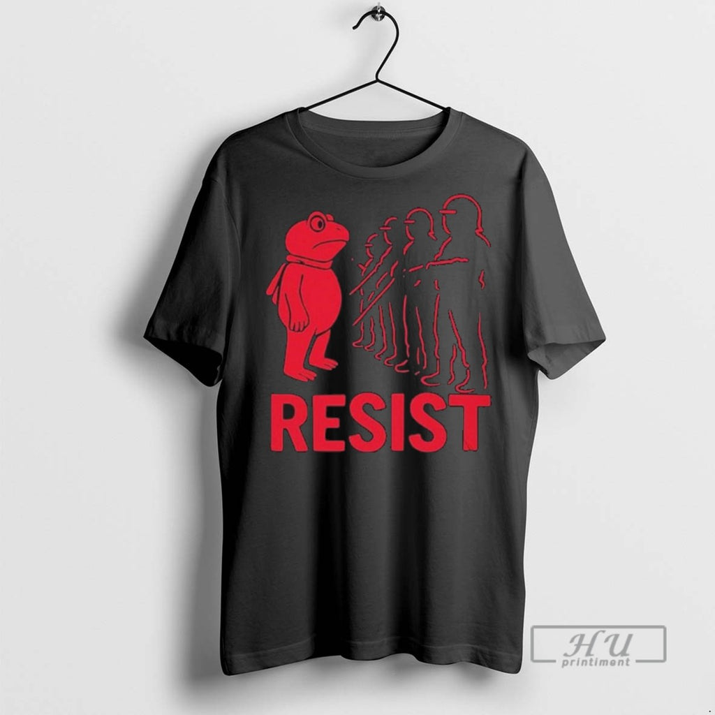 Limited Edition Resist Portland Frog Anti Fascism Graphic Tee Shirt Sweatshirt Hoodies