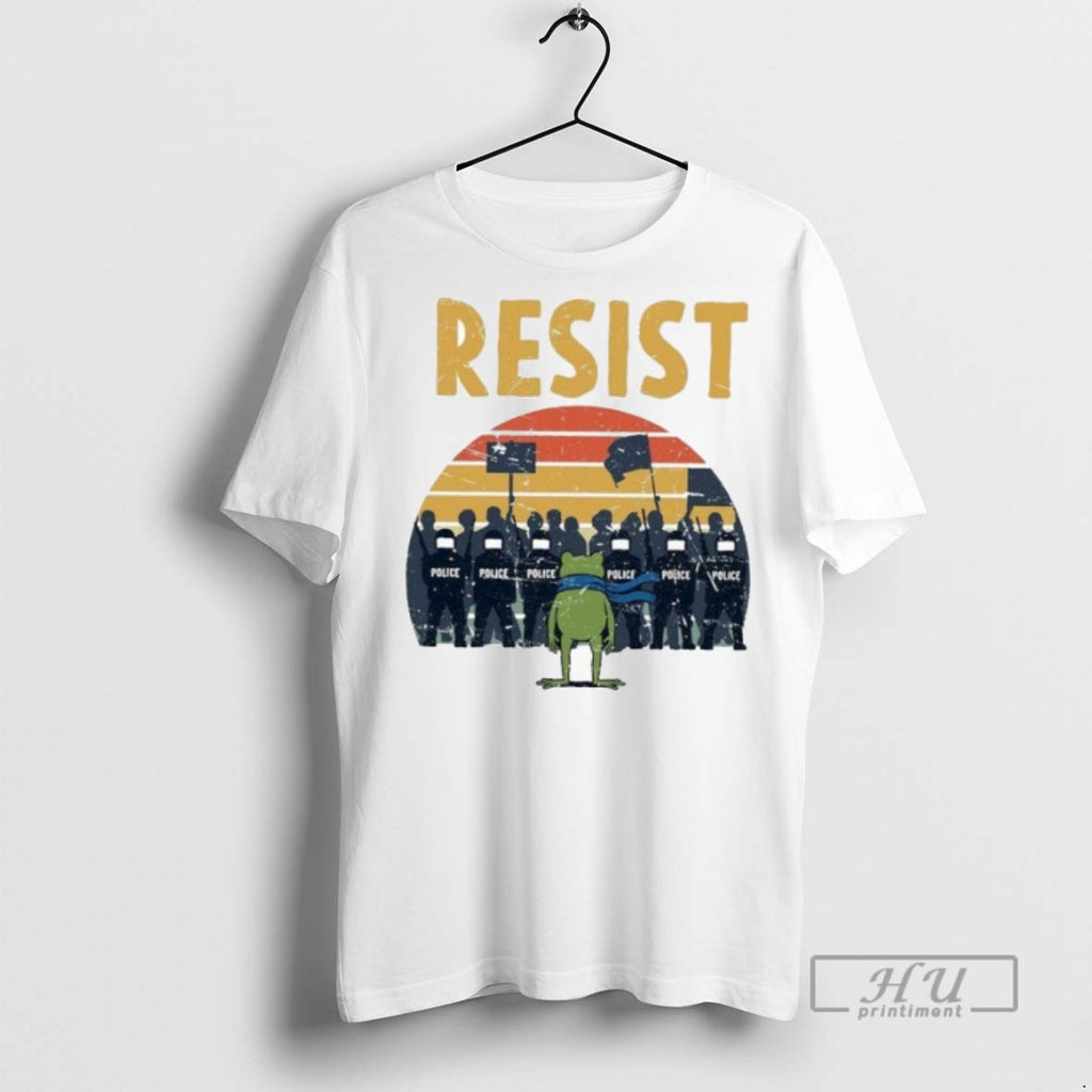 Limited Edition Retro Portland Frog Protest Rage Against The Machine Graphic Tee Shirt Sweatshirt Hoodies
