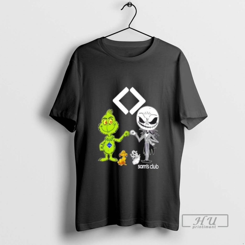 Limited Edition Sams Club X Grinch And Jack Skellington Fist Bump Friends Graphic