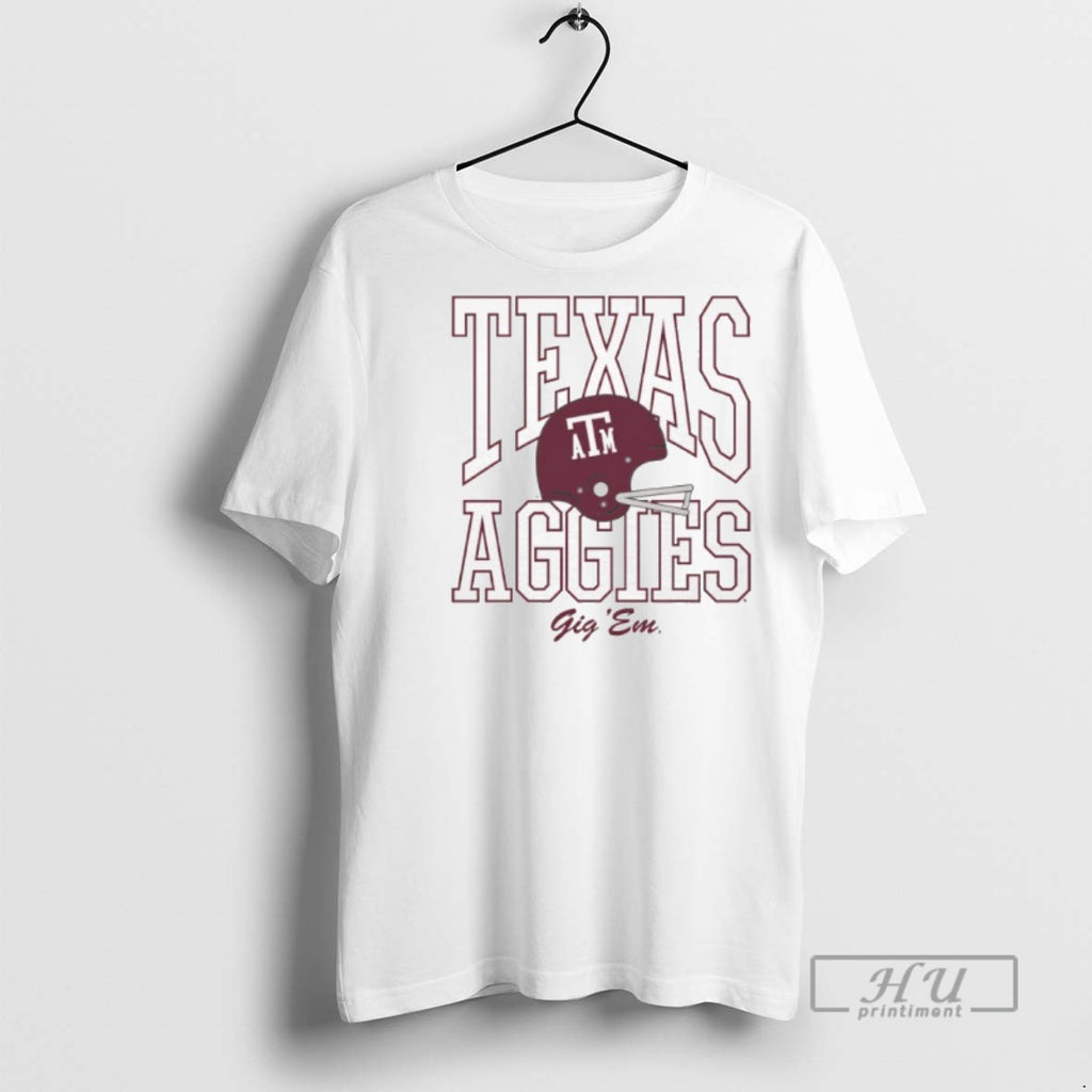 Limited Edition Texas Am Aggies 1975 Football Ringer Graphic Tee Shirt Sweatshirt Hoodies